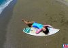 Ünlü model ve blogger Katy Yanok Alanya'ya sörf yapmaya geldi.