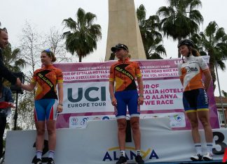 Alanya'nın ev sahipliği yaptığı 'Tour Of Eftalia Hotels & Velo Alanya Kadın Yol Bisiklet Yarışı'nın bugünkü etabını Alanya adına yarışan Velo Alanya Bisiklet Takımı'ndan Olga Zabelinskaya kazandı.