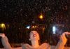 Alanya'da kar altında eğlence